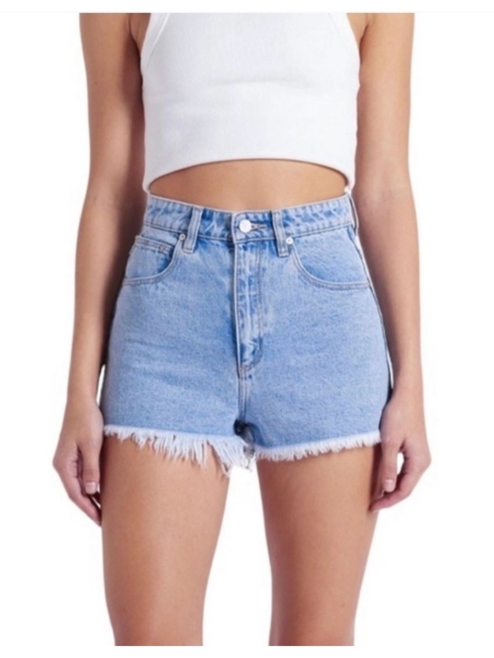 Abrand High-Rise Light Blue Denim Cutoff Shorts Euc size 26